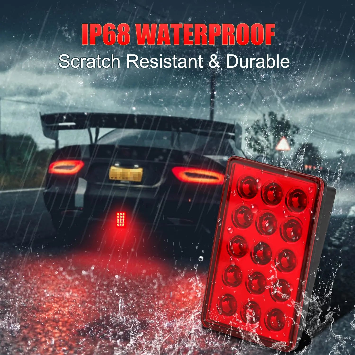 F1-Style LED Brake Lights (15-LED, 12V)