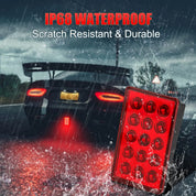 F1-Style LED Brake Lights (15-LED, 12V)