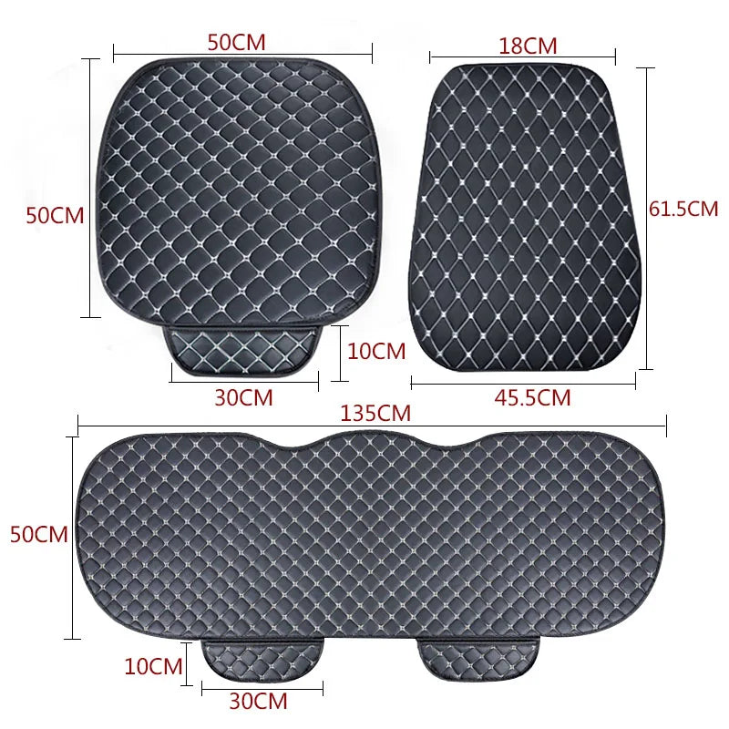4-Season Leather Car Seat Covers (Full Set – Front + Rear)