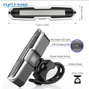 Ultra-Bright USB Rechargeable Bike Tail Light (5 Modes)