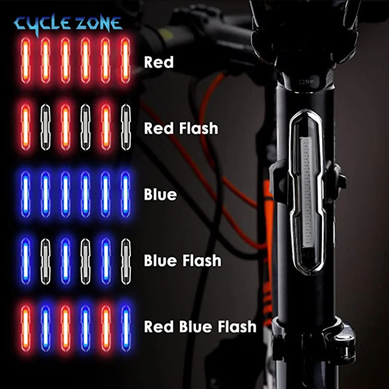 Ultra-Bright USB Rechargeable Bike Tail Light (5 Modes)