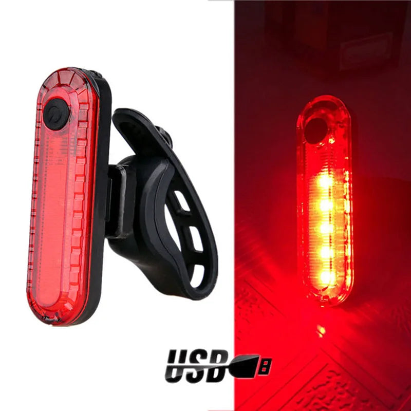 Ultra-Bright USB Rechargeable Bike Tail Light (5 Modes)