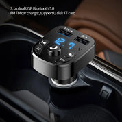 Bluetooth 5.0 FM Transmitter & Dual USB Car Charger