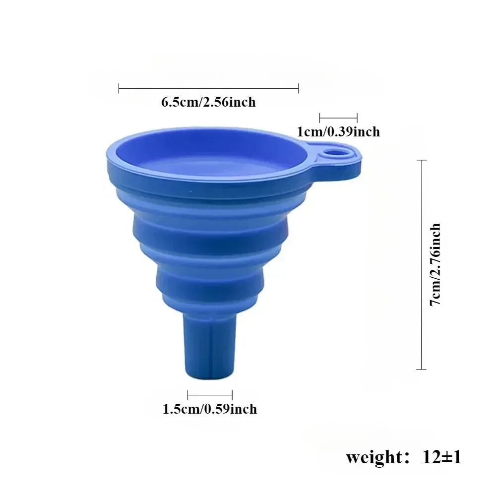 Universal Silicone Car Funnel (Foldable & Leak-Proof)