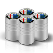 4-Pack Aluminum Valve Stem Caps (Alfa Romeo OEM Style)