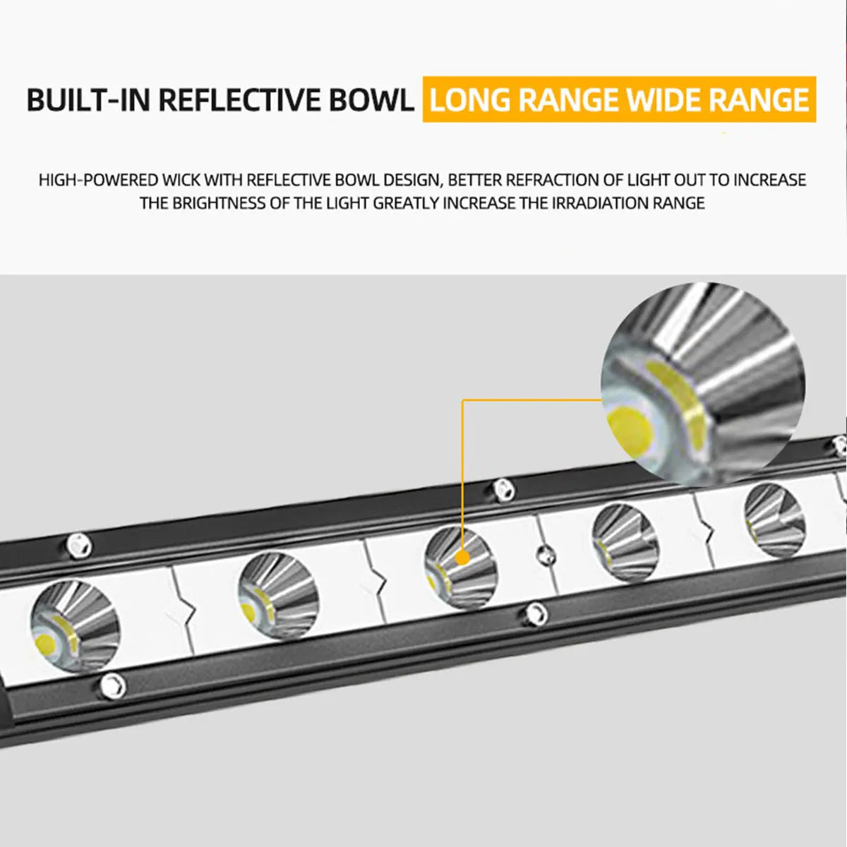 2-Pack 36W LED Light Bars (12-LED, 6000K White)