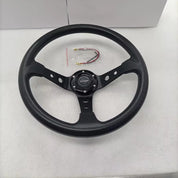 14" Universal Racing Steering Wheel (PU Leather Grip)