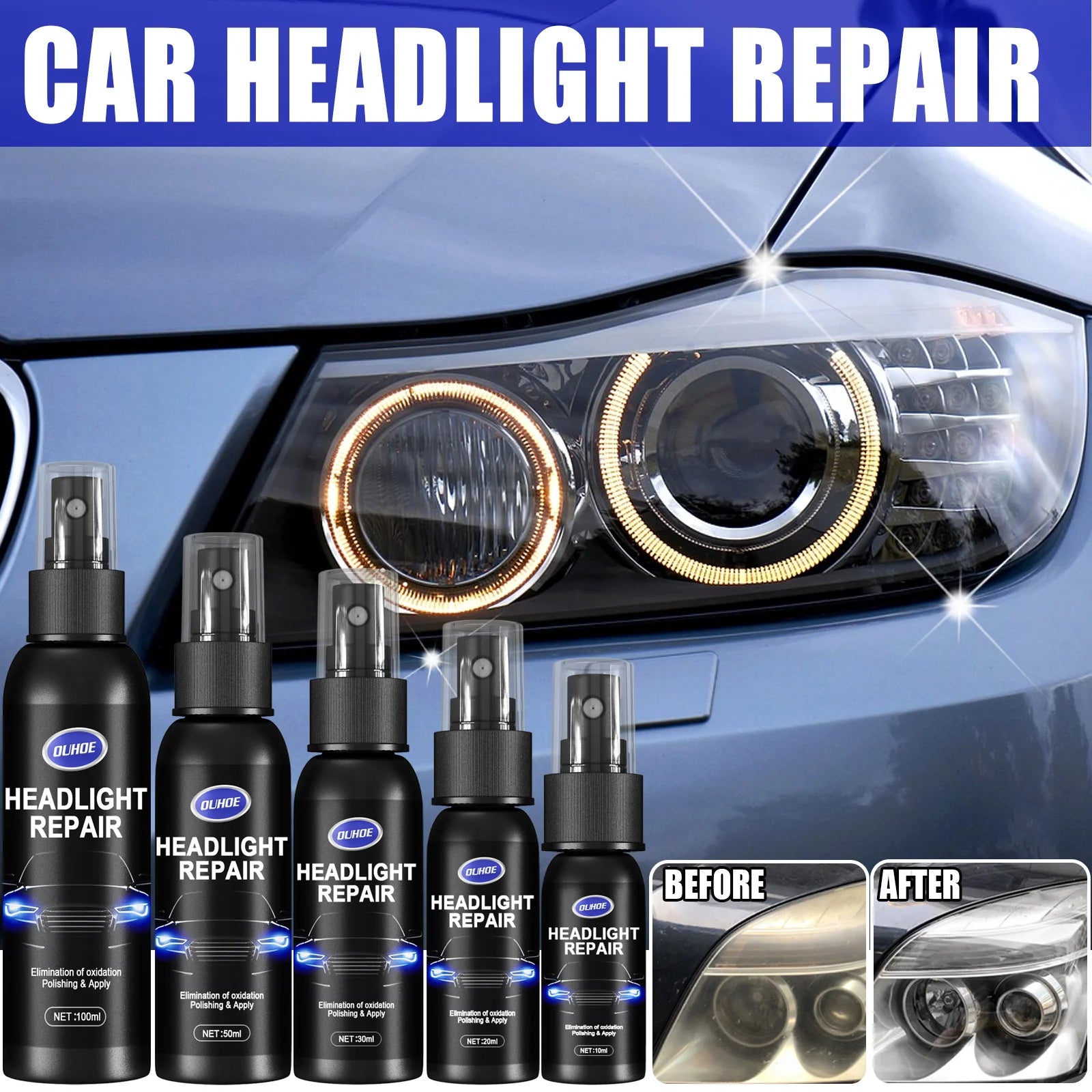 Professional Headlight Restoration Kit