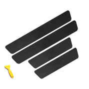 4-Pack Carbon Fiber Leather Door Sill Guards