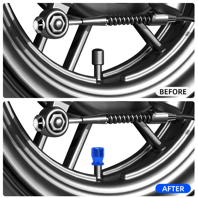 Premium Tire Valve Caps (Set of 4) – Airtight + Dustproof