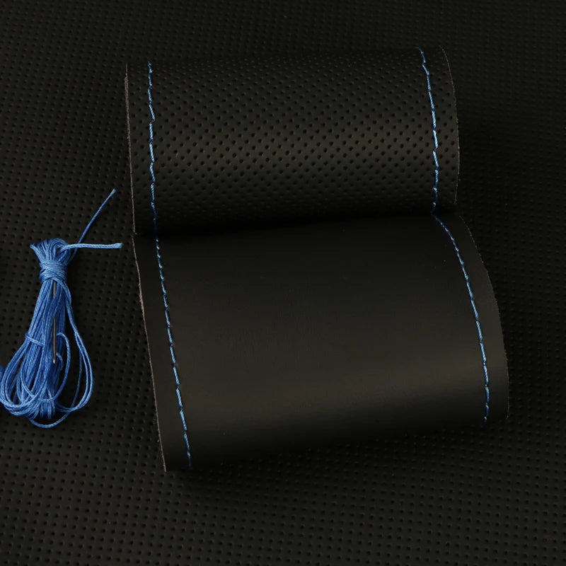 Premium Nappa Leather Steering Wheel Cover (38cm Universal Fit)