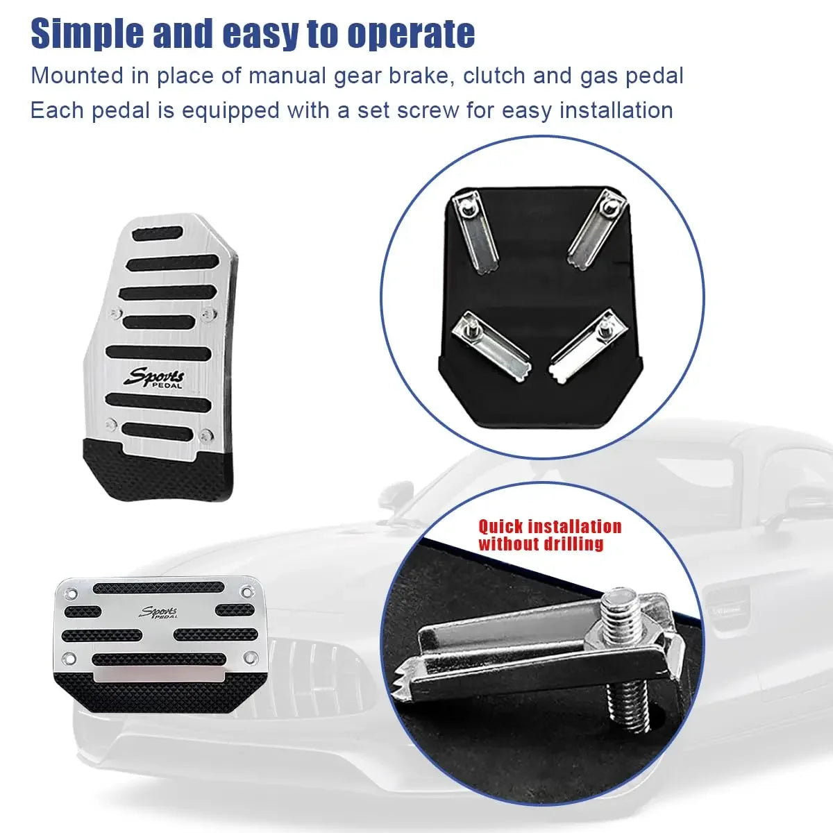 No-Drill Pedal Covers for Chevy Silverado/Tahoe