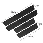 4-Pack Carbon Fiber Leather Door Sill Guards