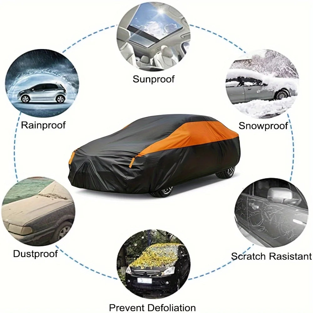 Outdoor Waterproof Car Cover (190T Universal Fit)