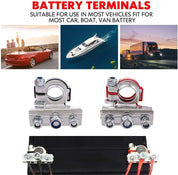 12V/24V Heavy-Duty Battery Terminals (1 Pair – Top Post)