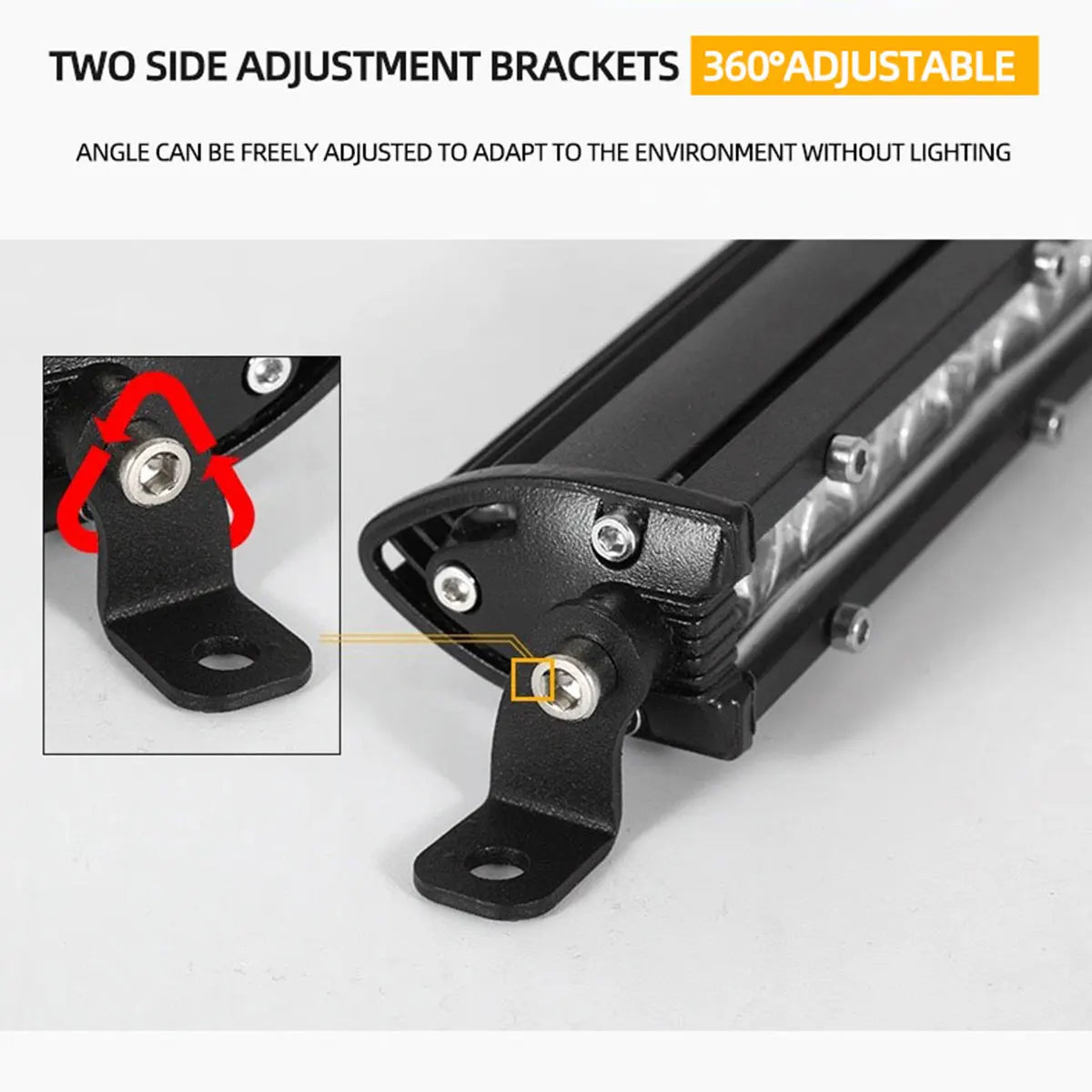 2-Pack 36W LED Light Bars (12-LED, 6000K White)