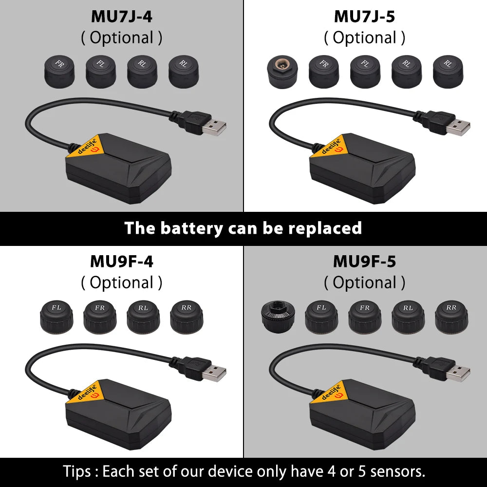 Deelife Android TPMS – Real-Time Tire Monitoring via Car Radio/DVD Screen
