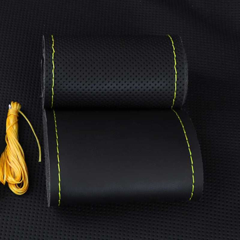 Premium Nappa Leather Steering Wheel Cover (38cm Universal Fit)