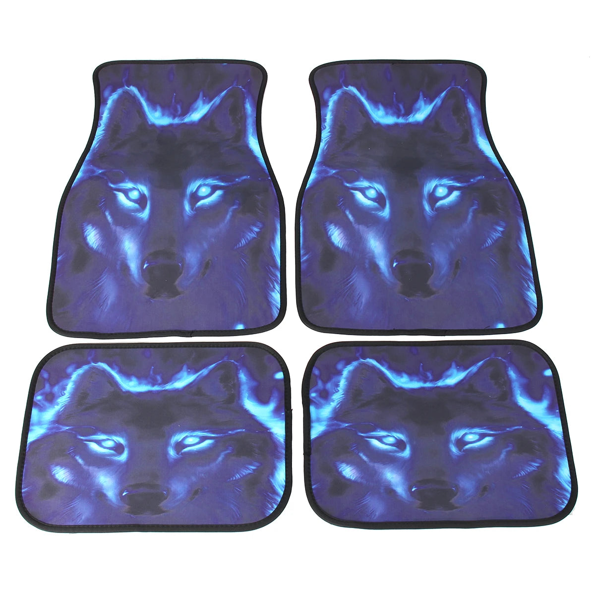 4-Piece Wolf Design Car Floor Mats (Universal SUV/Truck Fit)