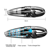 12000Pa Cordless Car Vacuum (Wet/Dry, USB-C Charging)