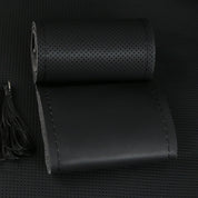 Premium Nappa Leather Steering Wheel Cover (38cm Universal Fit)