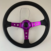 14" Universal Racing Steering Wheel (PU Leather Grip)