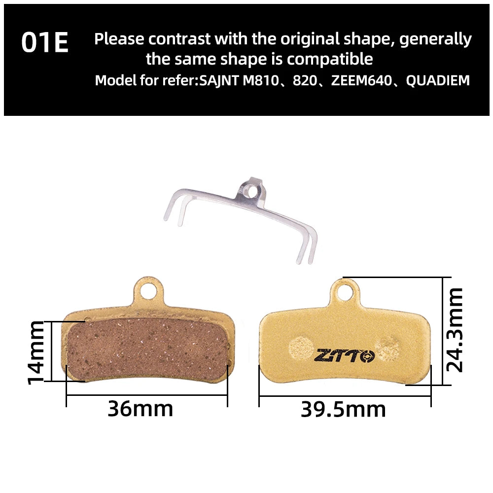 ZTTO MTB Disc Brake Pads (4 Pairs) – Shimano Saint/ZEE/QUADIEM Compatible