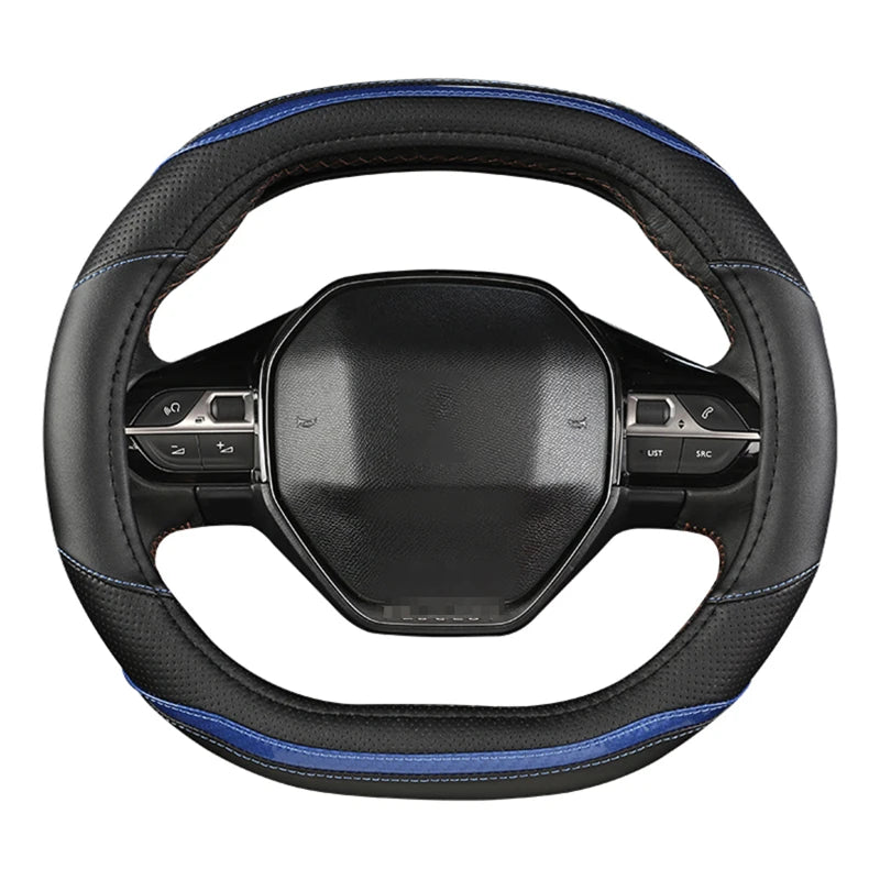 Carbon Fiber + PU Leather Steering Wheel Cover (Peugeot 3008/4008/5008)