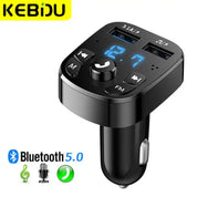 Bluetooth 5.0 FM Transmitter & Dual USB Car Charger