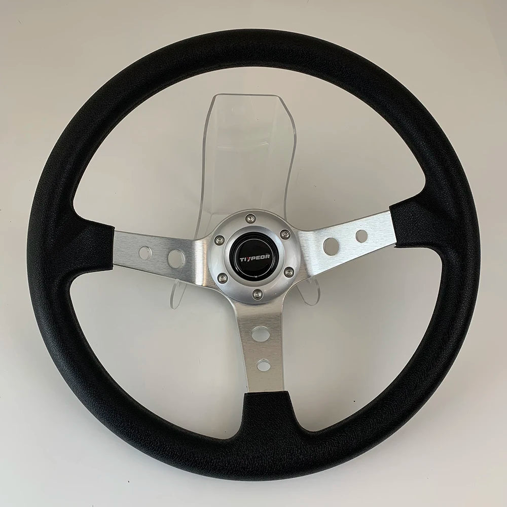 14" Universal Racing Steering Wheel (PU Leather Grip)
