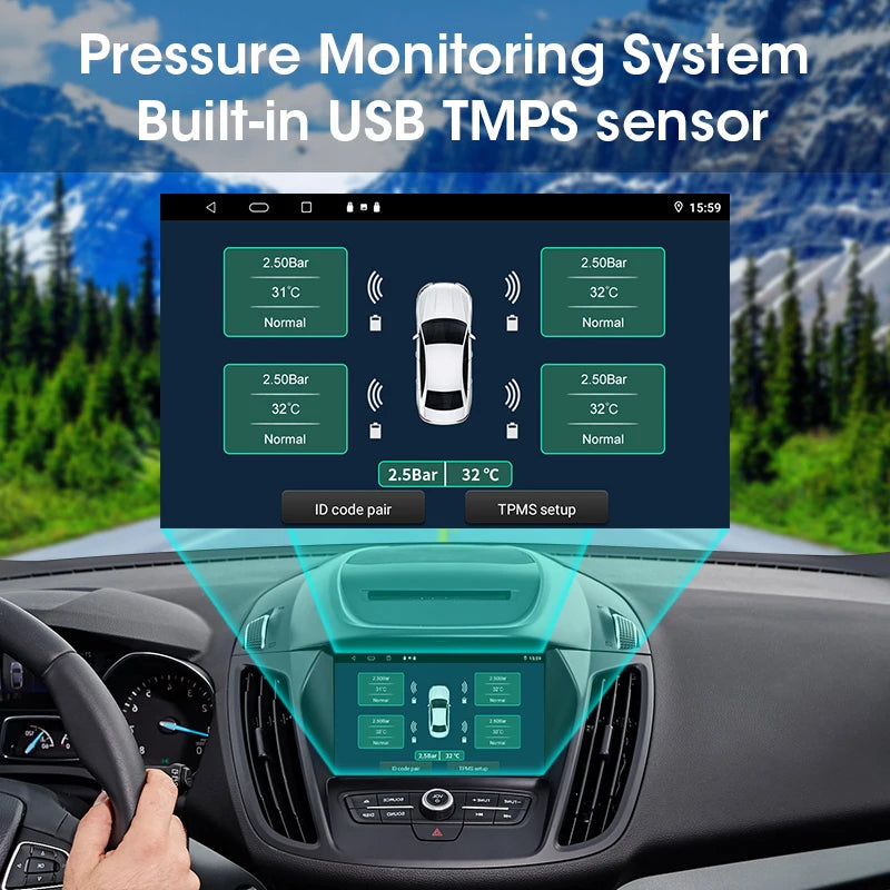 JMCQ USB Android TPMS – Real-Time Tire Pressure Monitoring