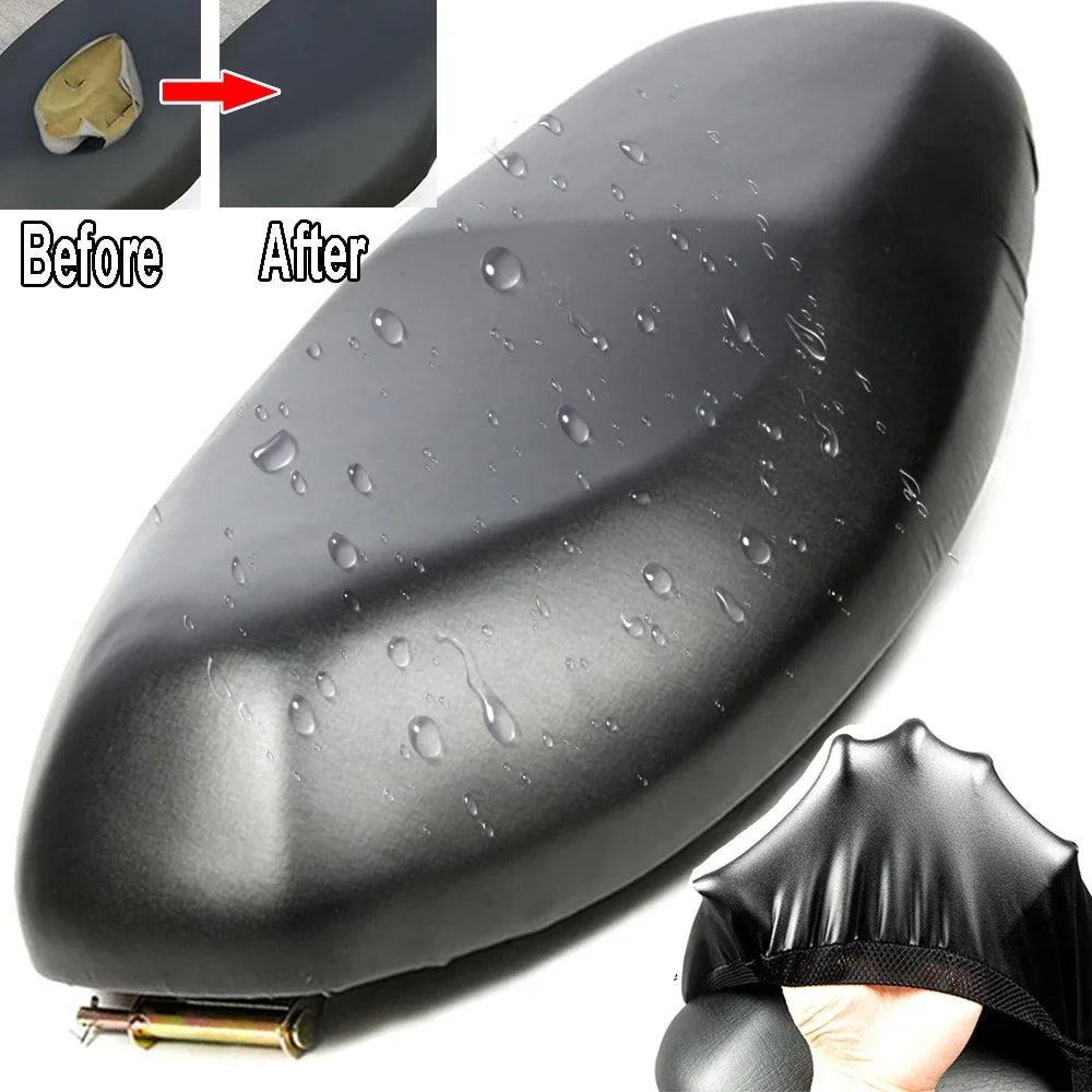 Universal Waterproof Motorcycle Seat Cover (3D Mesh + Leather)