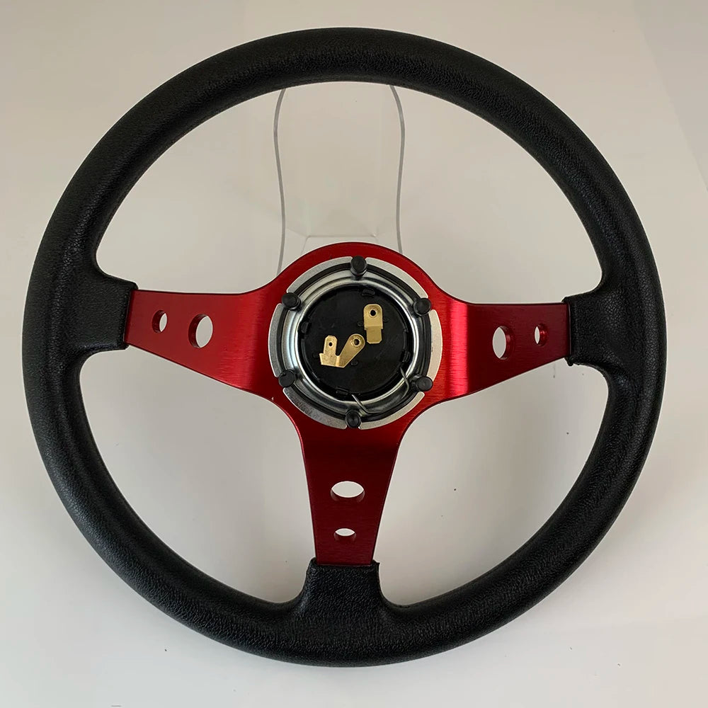 14" Universal Racing Steering Wheel (PU Leather Grip)