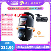 70mai Dash Cam Omni X800 (Global Version) – 4K HDR + 360° Rotating Dual-Channel