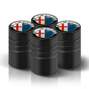4-Pack Aluminum Valve Stem Caps (Alfa Romeo OEM Style)