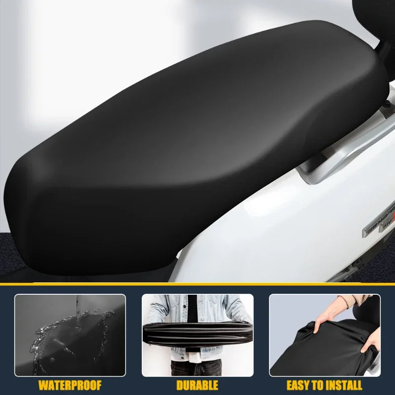 Universal Waterproof Motorcycle Seat Cover (3D Mesh + Leather)