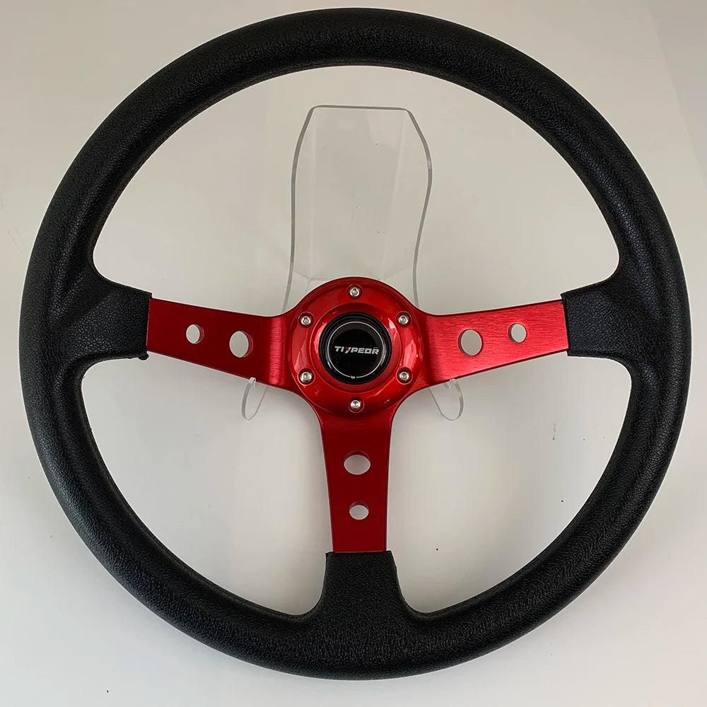 14" Universal Racing Steering Wheel (PU Leather Grip)