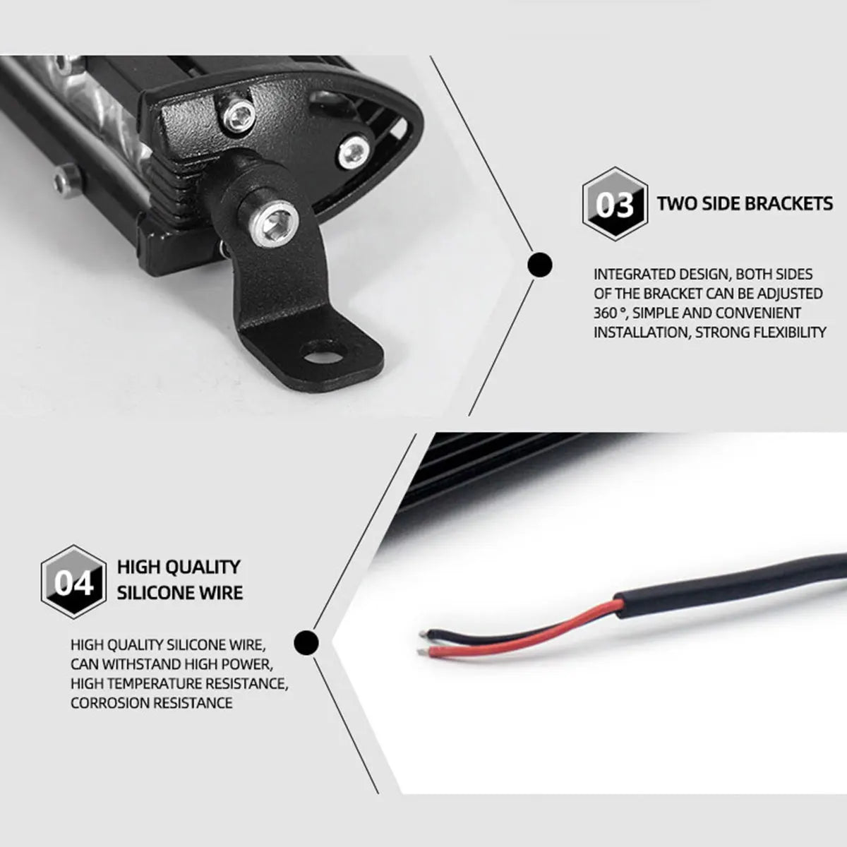 2-Pack 36W LED Light Bars (12-LED, 6000K White)