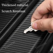 4-Pack Carbon Fiber Leather Door Sill Guards