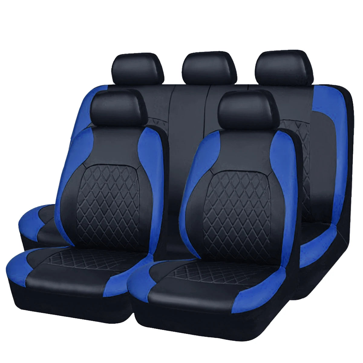 All-Season Quilted PU Leather Seat Covers (Full Set)