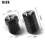 4-Pack Aluminum Valve Stem Caps (Alfa Romeo OEM Style)