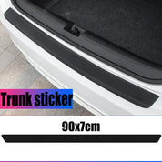 4-Pack Carbon Fiber Leather Door Sill Guards