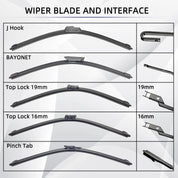 Universal Slim Top Lock Wiper Blades (OEM Quality – J-Hook Fit)
