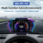 P24 OBD2 + GPS Head-Up Display (HUD) – Multi-Function On-Board Computer