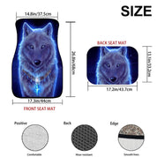 4-Piece Wolf Design Car Floor Mats (Universal SUV/Truck Fit)