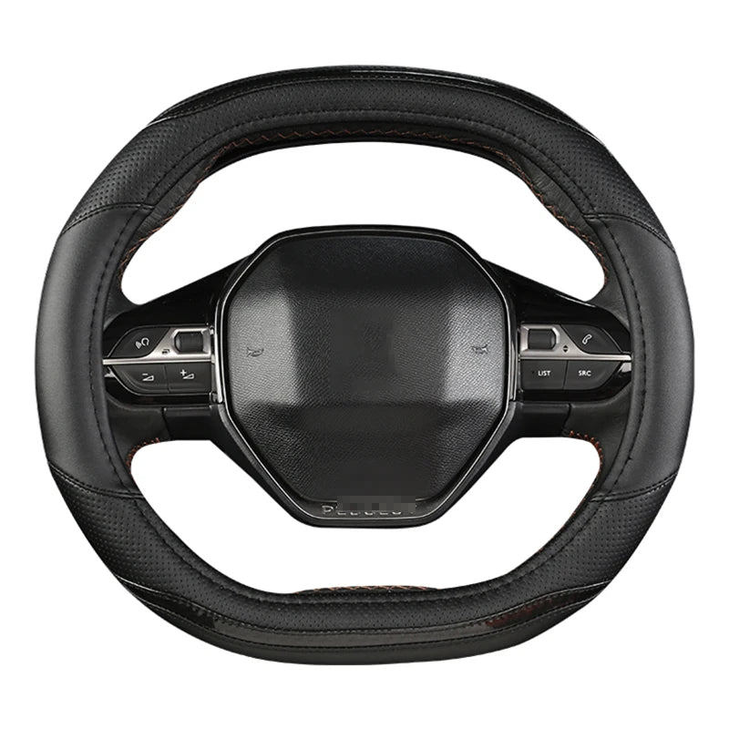 Carbon Fiber + PU Leather Steering Wheel Cover (Peugeot 3008/4008/5008)