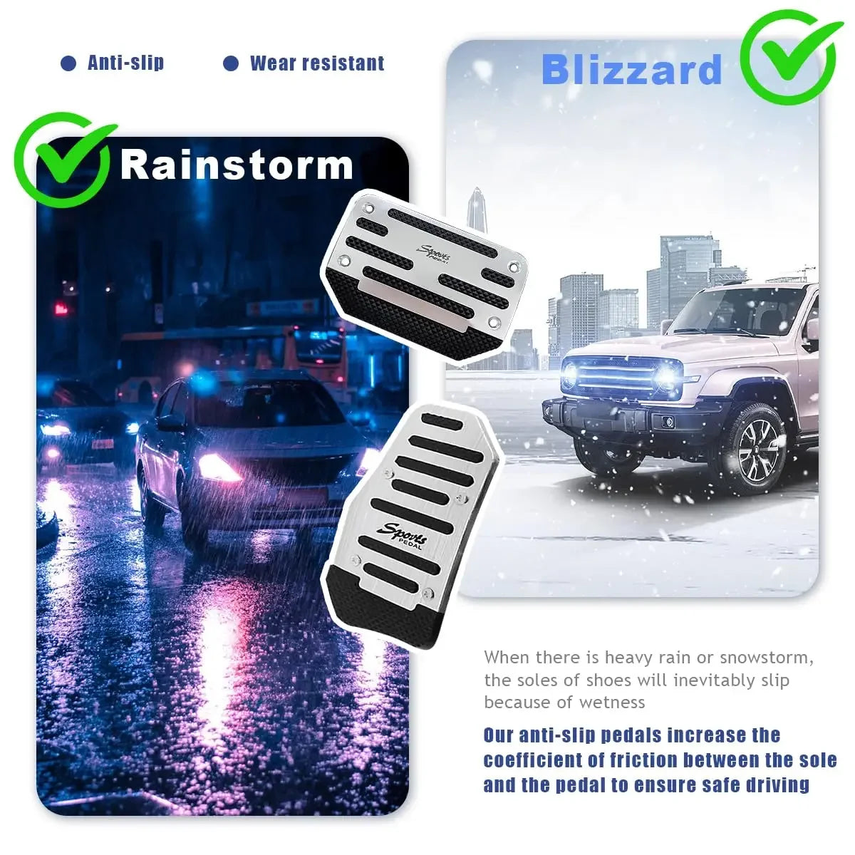 No-Drill Pedal Covers for Chevy Silverado/Tahoe