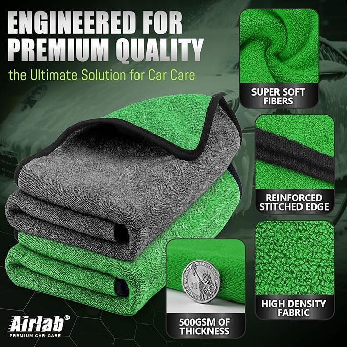 Professional Grade Coral Fleece Car Detailing Towel - Swirl Free