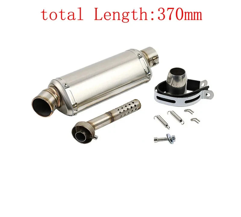 51mm Universal Motorcycle Exhaust Muffler Escape 310 370 440 mm Pipe 100cc-1000cc ATV GP Scooter For fz6 pcx125