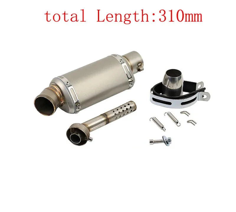 51mm Universal Motorcycle Exhaust Muffler Escape 310 370 440 mm Pipe 100cc-1000cc ATV GP Scooter For fz6 pcx125